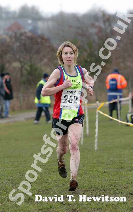Claire Martin (Telford) 2nd in the 35-39 age group, all ladies and male 65 plus BMAF Cross Country, Herrington, Sunderland.
